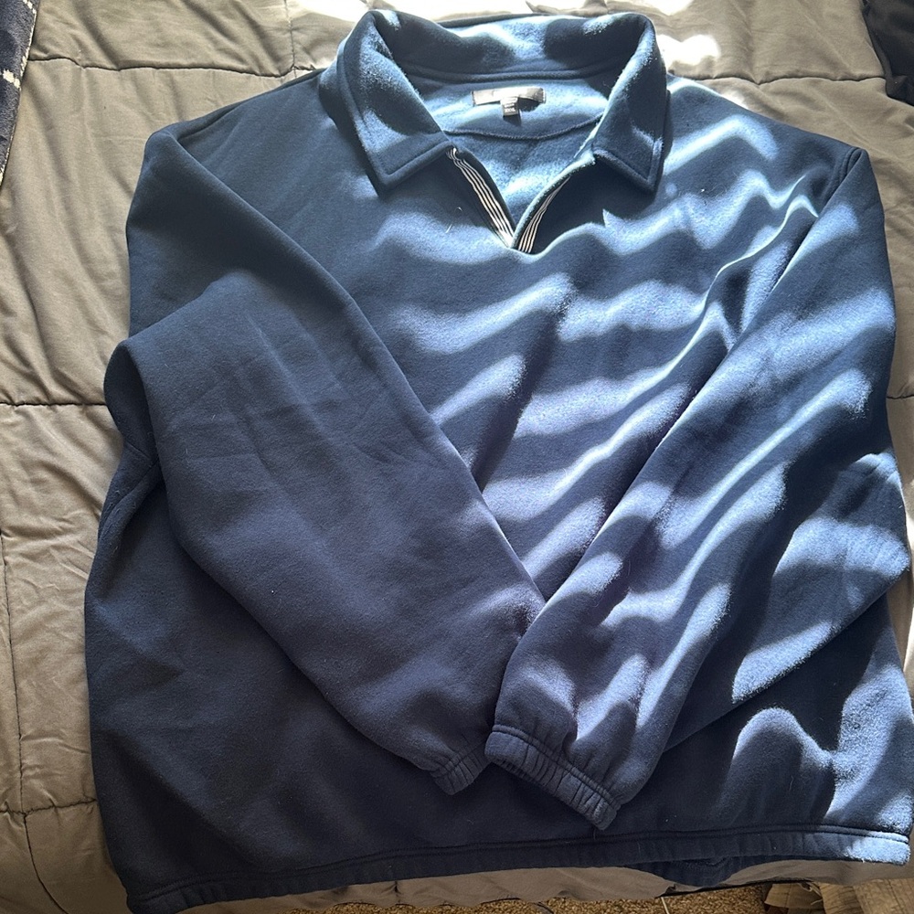 Fashion Nova Deep Blue Collared Top